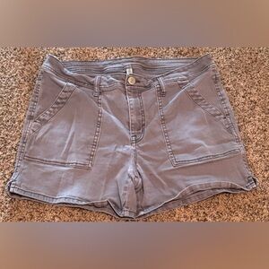 Seven7 Gray Cargo Shorts with Subtle Distressing